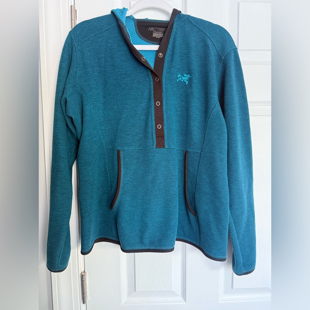 ACTERYX Aqua Teal Hoodie Fleece Pullover Hoodie